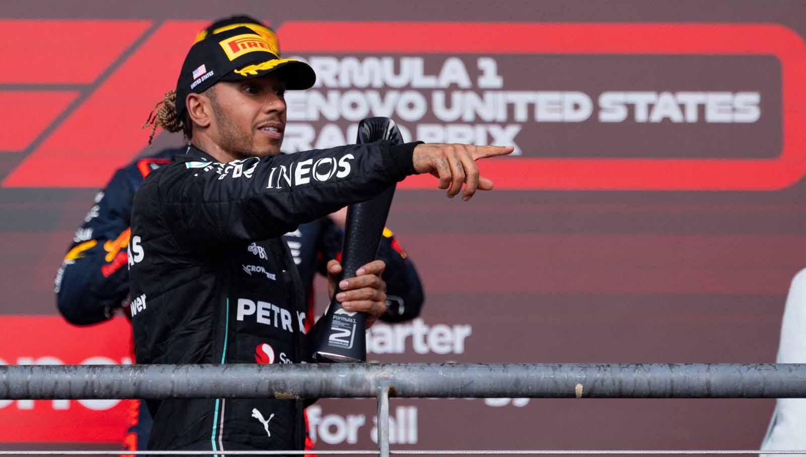 Lewis Hamilton di F1 GP Amerika Serikat 2023. Foto: REUTERS/Jerome Miron.