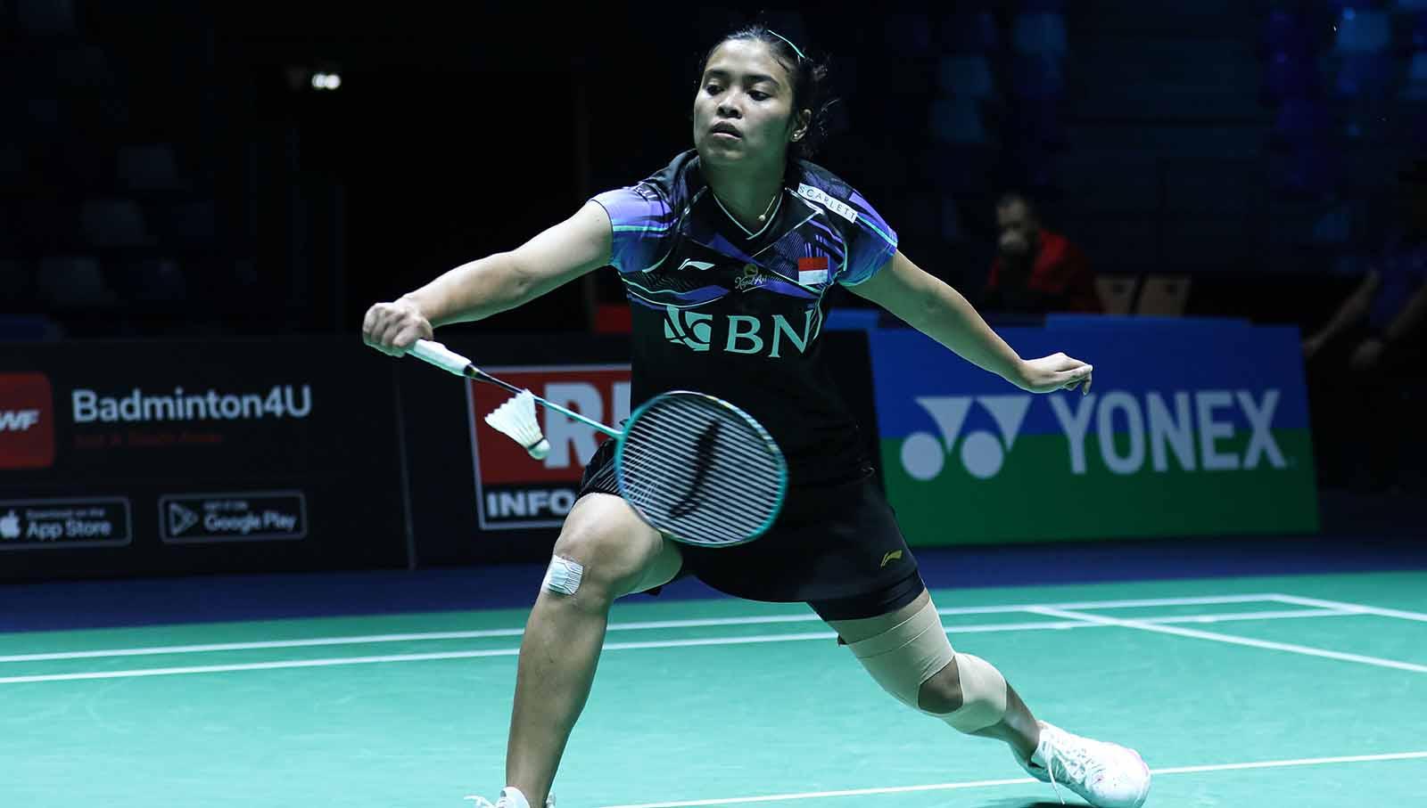 Menghitung peluang tunggal putri Indonesia, Gregoria Mariska lolos World Tour Finals 2023 setelah Akane Yamaguchi putuskan mundur. (Foto: PBSI)