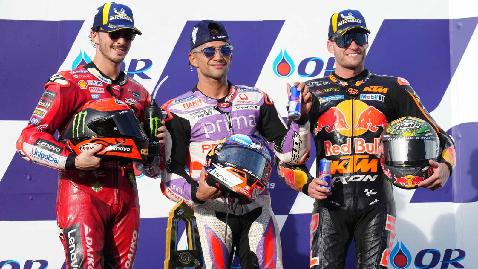 Update klasemen MotoGP 2023 usai balapan di Sirkuit Buriram, Thailand, di mana Jorge Martin sang pemenang terus tempel ketat Francesco Bagnaia di puncak.