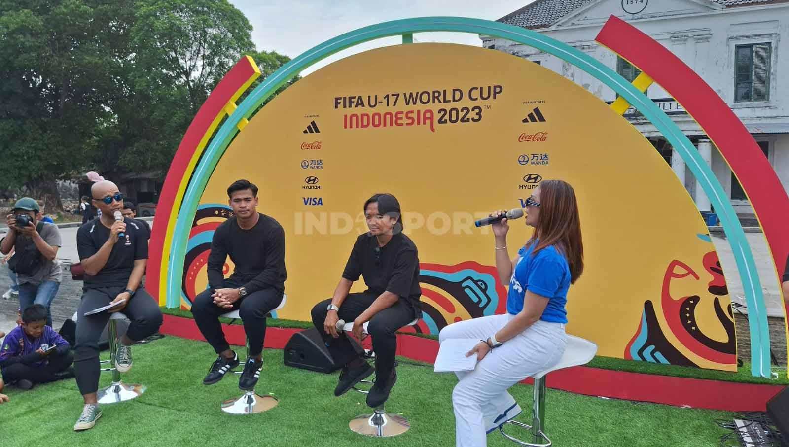 Acara Trophy Experience FIFA World Cup U-17 2023 kehadiran dua pemain Persis Solo, Irfan Jauhari dan Taufik Febriyanto.