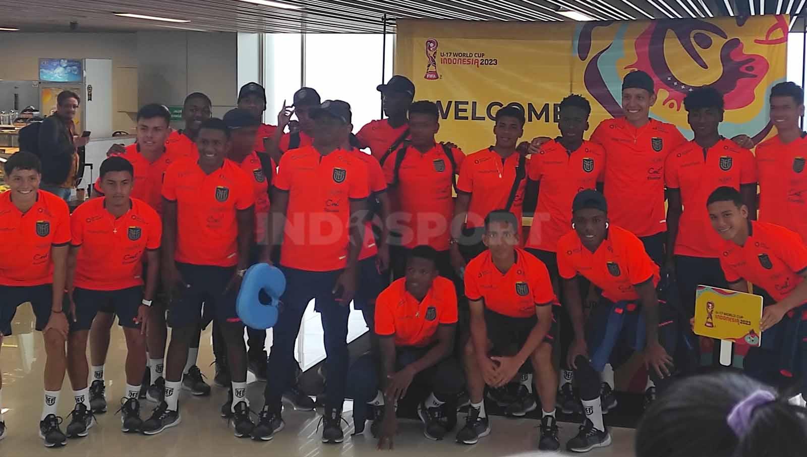 Timnas Ekuador U-17 telah tiba di Surabaya sekitar pukul 08.00 WIB di Bandara Juanda. (Foto: Fitra Herdian/INDOSPORT)
