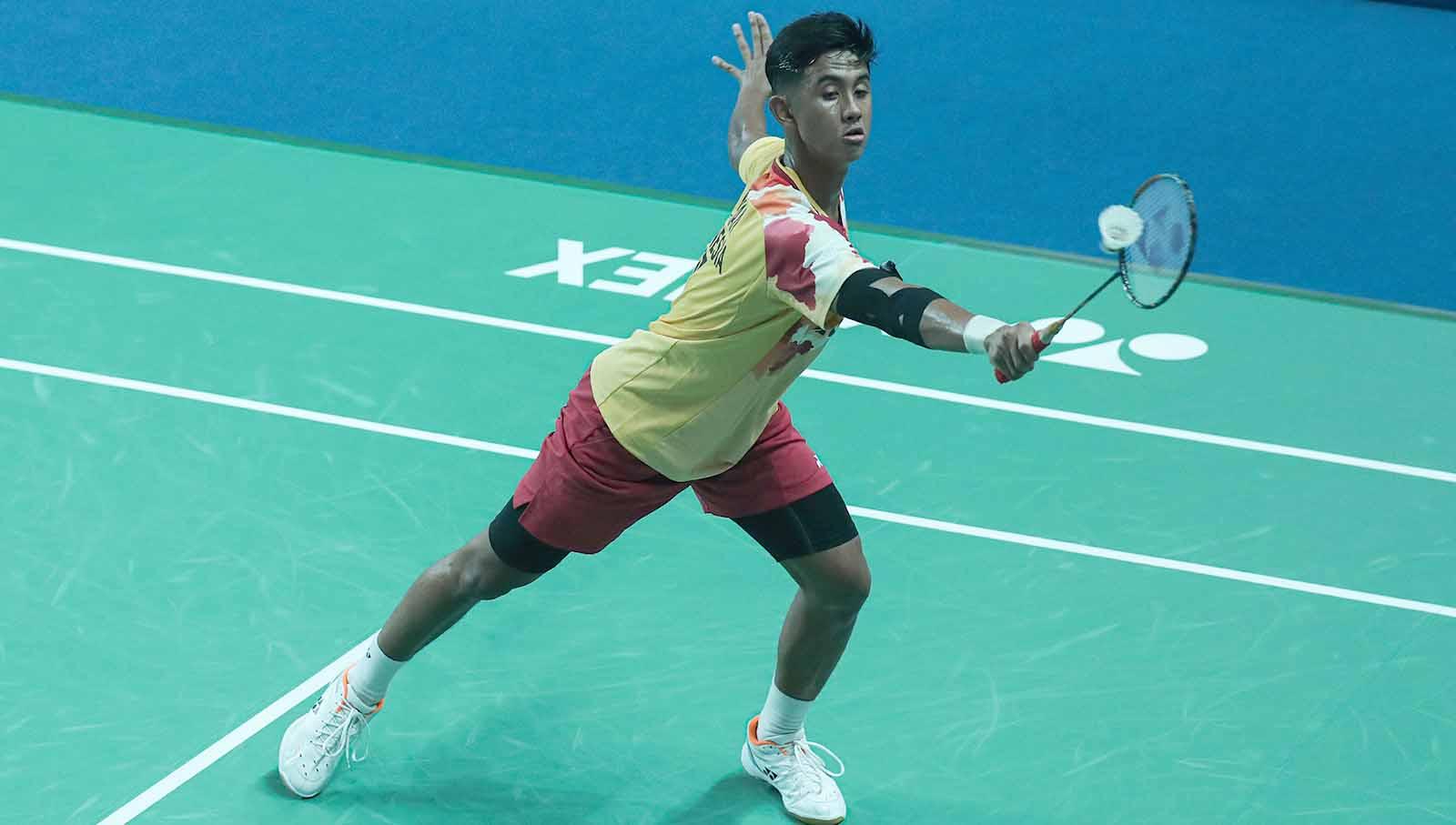 Pemain bulutangkis Indonesia, Alwi Farhan, tembus perempat final Syed Modi India International 2023 usai tikung tajam wakil Malaysia. (Foto: PBSI)