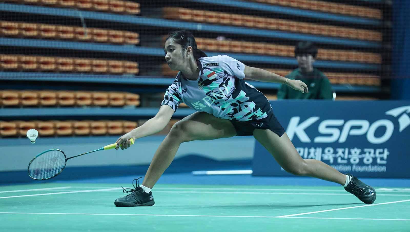 Tunggal putri Indonesia Ester Nurumi Tri Wardoyo jalani debut di Korea Masters 2023 (Foto: Humas PP PBSI)