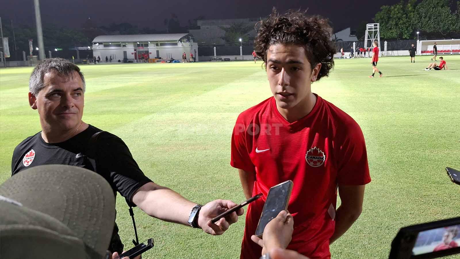 Gelandang Timnas Kanada U-17, Alessandro Biello. (Foto: Nofik Lukman Hakim/INDOSPORT)