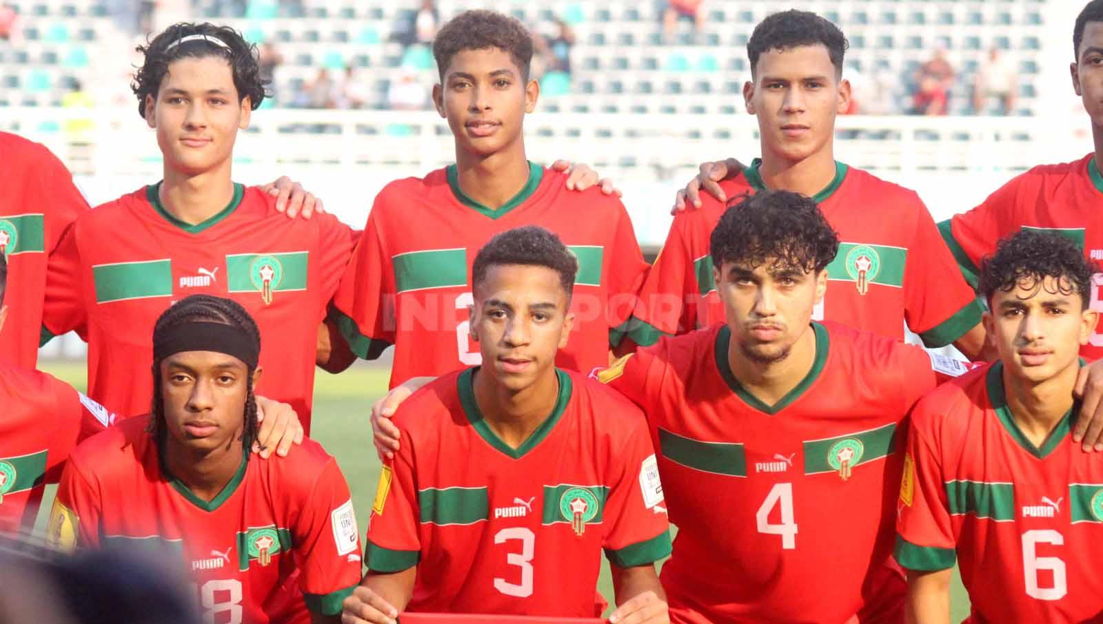 Skuat Timnas Maroko U-17. (Foto: Fitra Herdian/INDOSPORT)