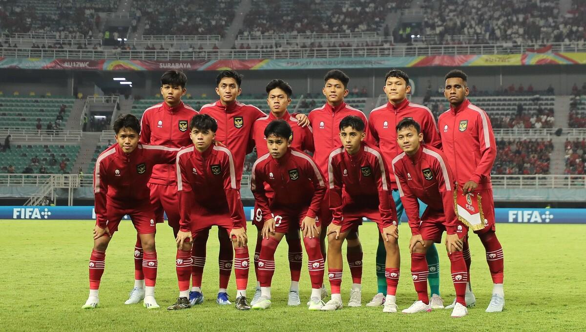 Skuat Timnas Indonesia U-17 di Piala Dunia U-17 2023. (Foto: LOC WCU17/FAL) - INDOSPORT