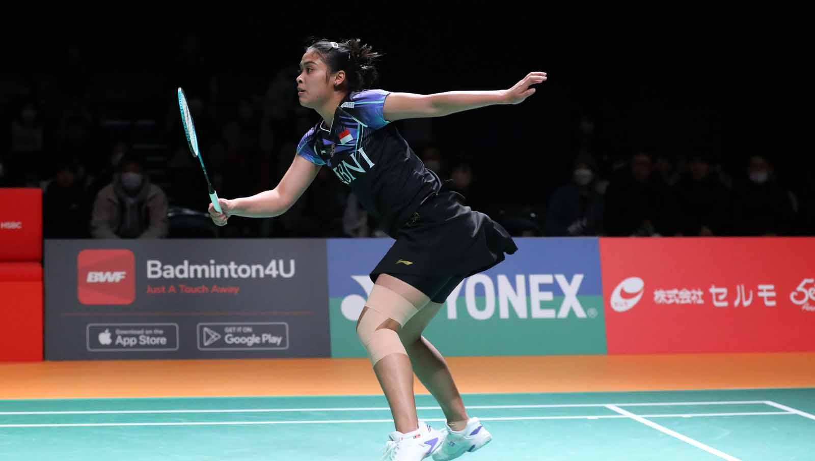 Pemain bulutangkis tunggal putri Indonesia, Gregoria Mariska, diprediksi bakalan langsung melejit usai juara Kumamoto Masters 2023. (Foto: PP PBSI)