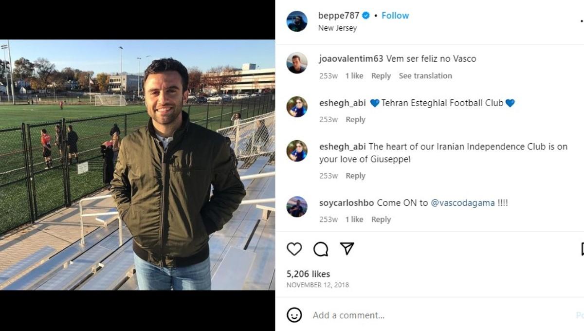Mantan pemain Manchester United dan Villarreal, Giuseppe Rossi. Foto: instagram/beppe787.