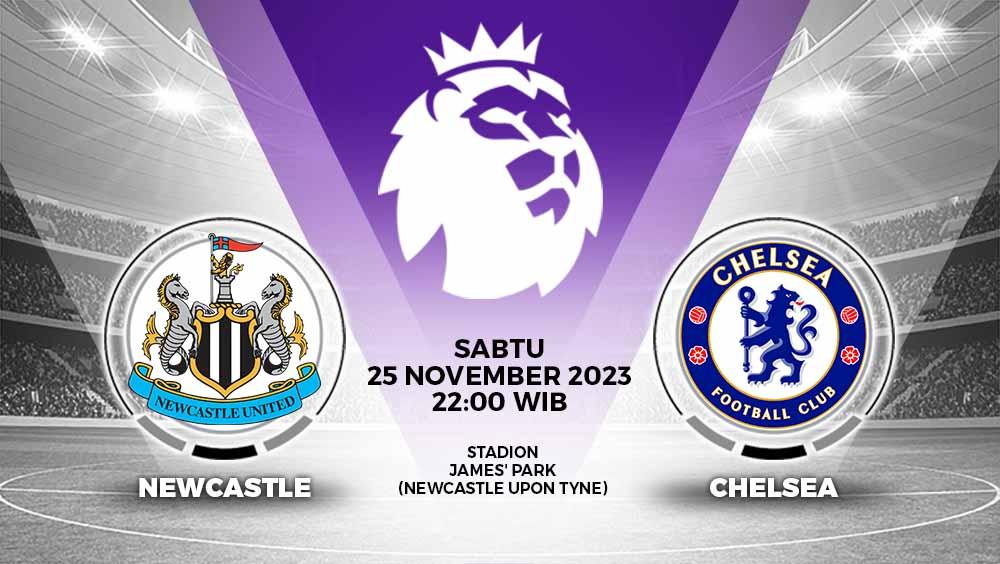 Link live streaming pertandingan Liga Inggris (Premier League) 2023/24 antara Newcastle United vs Chelsea yang akan berlangsung di St. James' Park.