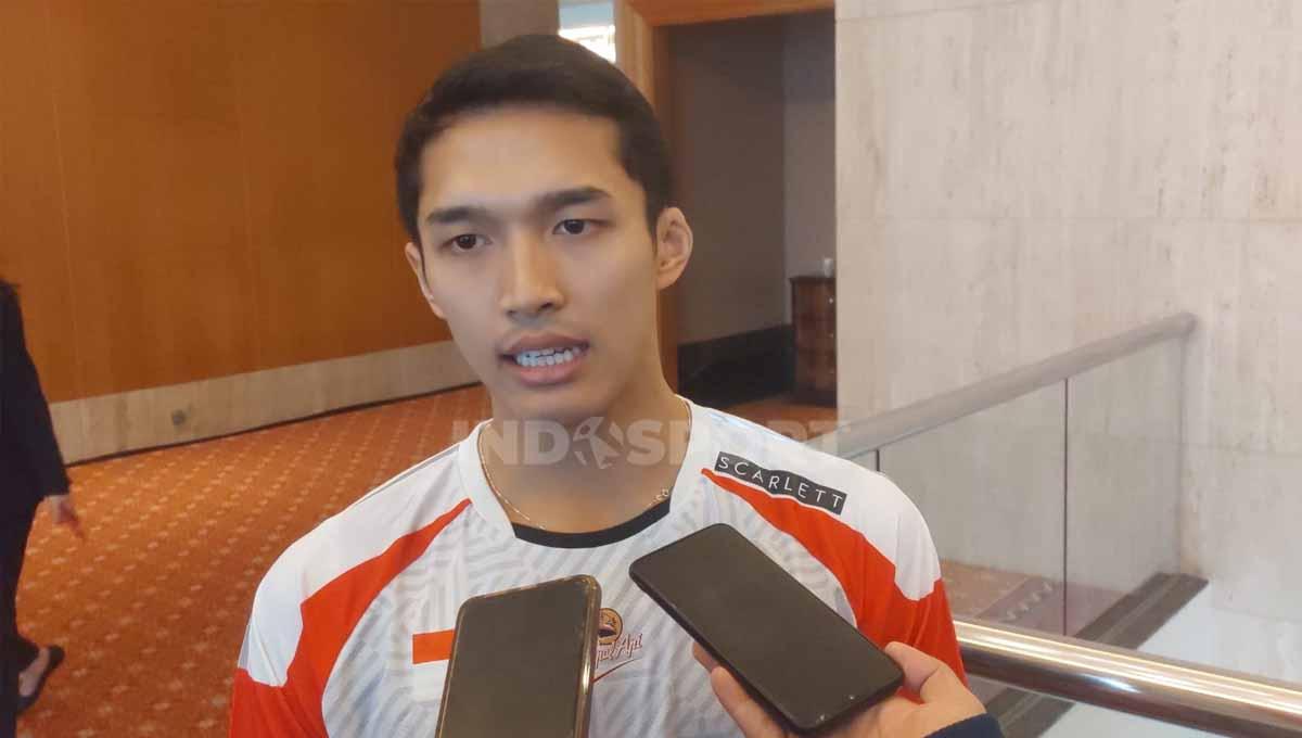Tunggal putra Indonesia Jonatan Christie di Indonesia Master 2024. (Foto: Zainal Hasan/INDOSPORT)