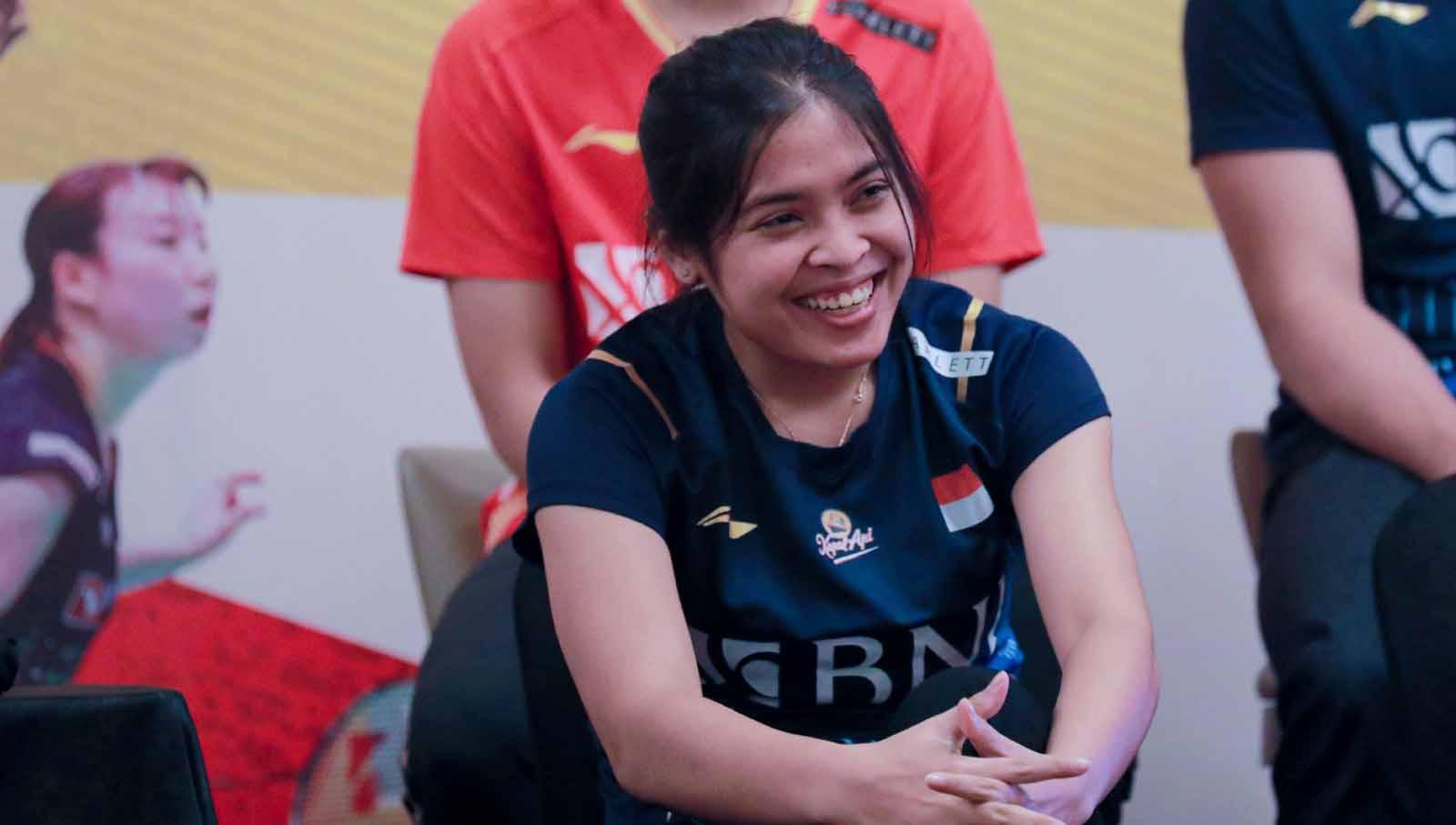 Tunggal putri Indonesia Gregoria Mariska Tunjung menjelang laga di Indonesia Master 2024. (Foto: PP PBSI)