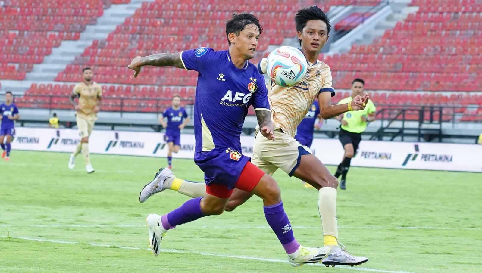 Irfan Bachdim saat di pertandingan mnghadapi Arema FC, Senin (27/11/23). Foto: MO Persik Kediri.