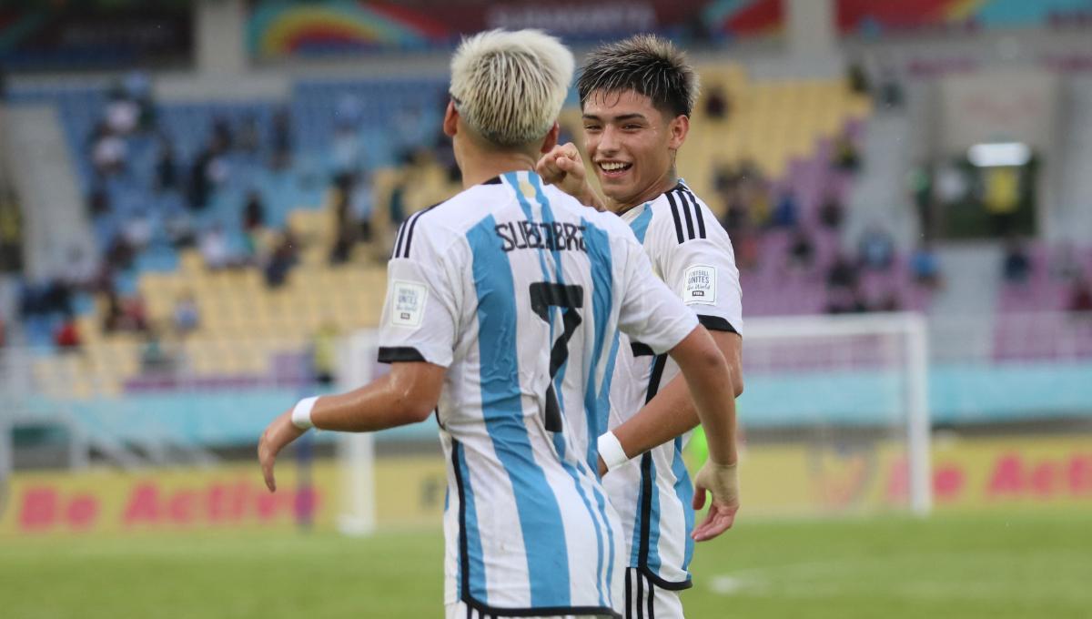 Pemain berbanderol 25 juta Euro milik River Plate, Claudio Echeverri. Foto: Nofik Lukman Hakim