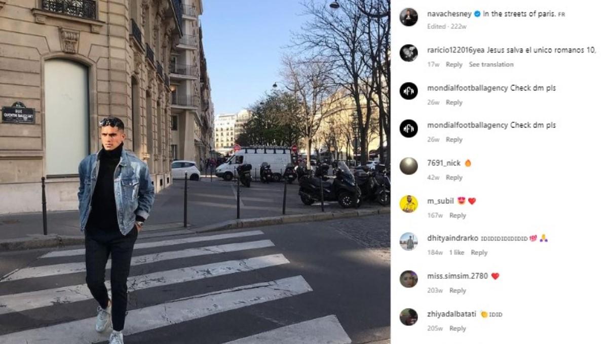 Pemain keturunan Indonesia di klub Karmiotissa, Navarone Foor. Foto: instagram/navachesney.