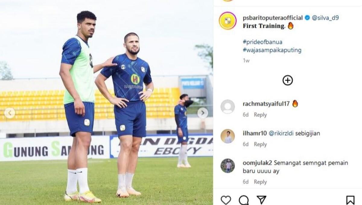 Devid Silva dan Murilo Mendes, dua pemain asing Barito Putera (Foto: IG @psbaritoputeraofficial)