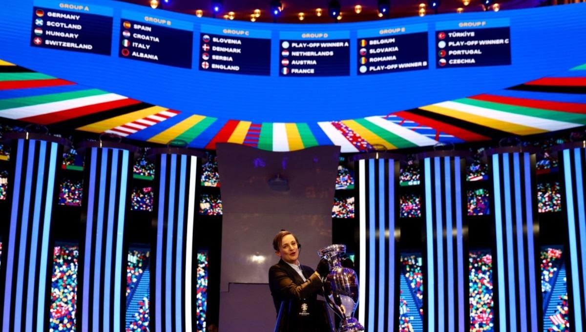 Salah satu suasana drawing Euro 2024. Foto: REUTERS/Kai Pfaffenbach.