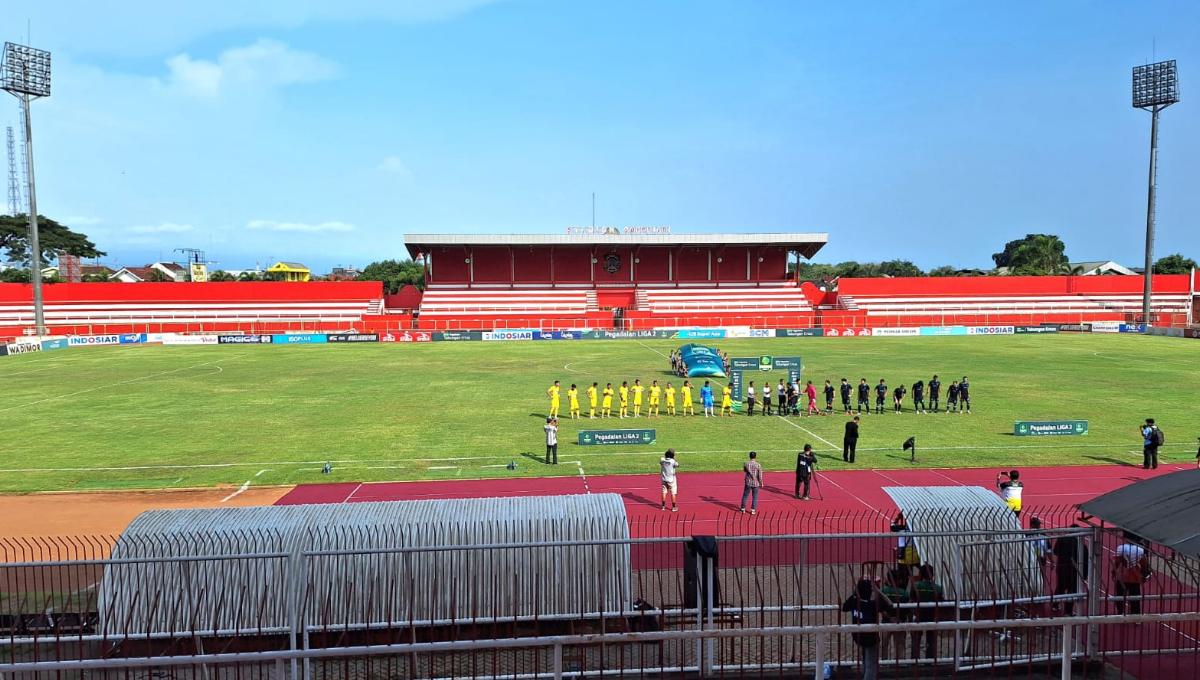 Stadion Soepriadi, saat menggelar laga usiran derby jatim Liga 2 antara Gresi United vs Persela Lamongan, Rabu (6/12/23).
