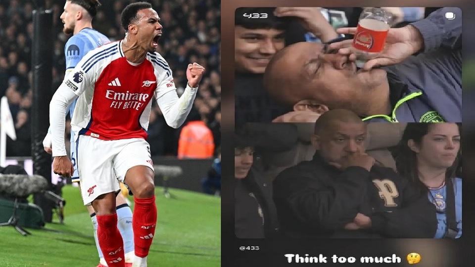 Pemain Arsenal, Gabriel Magalhaes, menyindir fans Manchester City ketika timnya berhasil menjuarai Liga Inggris 2025/26. Instagram/_gabrielmagalhaes - INDOSPORT