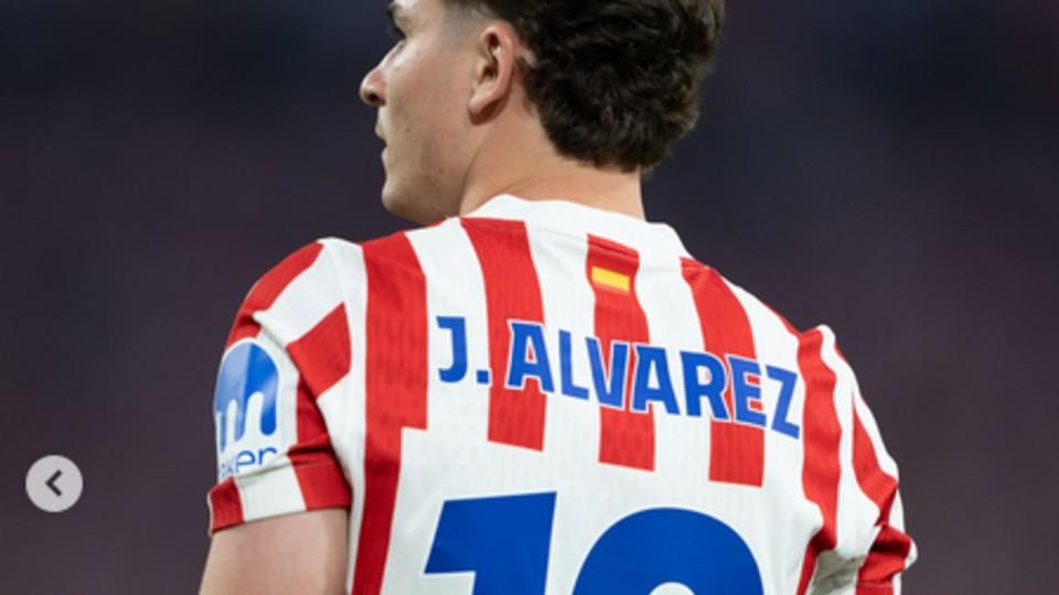 Penyerang Aletico Madrid, Julian Alvarez. Instagram/juliaanalvarez