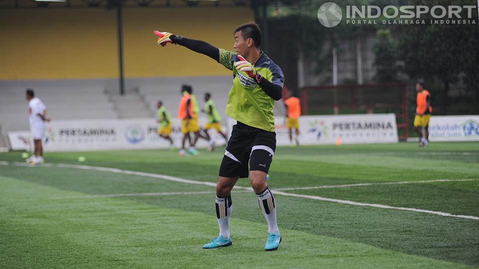 Yoo Jae Hoon pada saat latihan bersama Persipura di lapangan Pertamina Simprug, 25 Maret 2014. Copyright: 