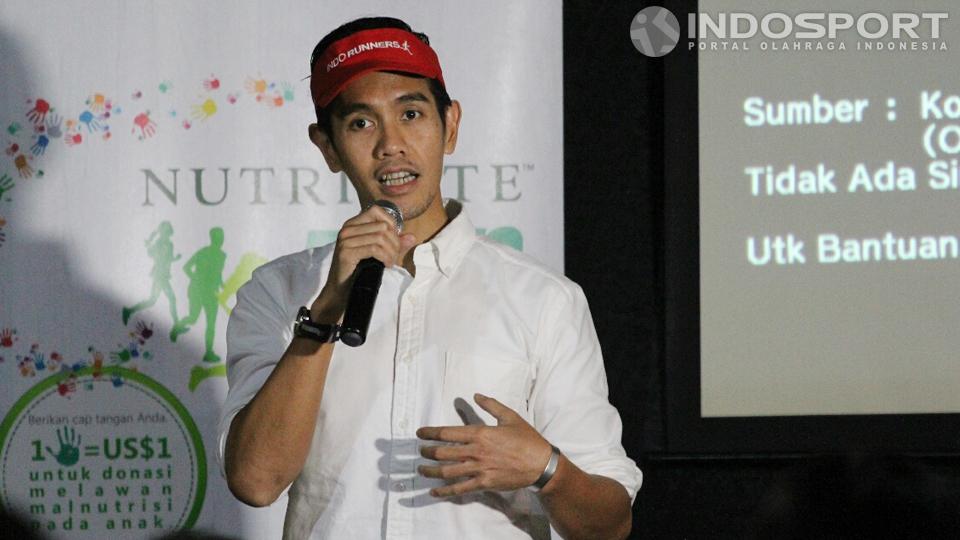 Reza Puspo (Founder Indorunners) pada acara Media Gathering Nutrilite 80 Tahun di fX Mall, Jakarta, Kamis (17/07/14).