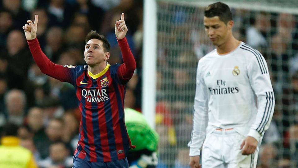 Lionel Messi (Barcelona) dan Cristiano Ronaldo (Real Madrid) Copyright: GETTY IMAGES