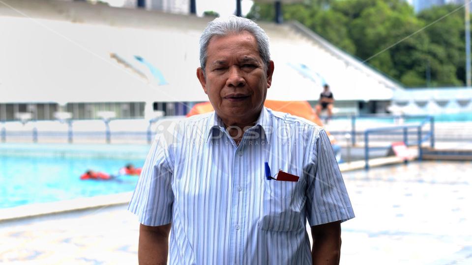 Wakil Sekjen PB PRSI, Abdurrahim, saat ditemui di kolam renang Senayan, Jakarta, Rabu (28/01/15).