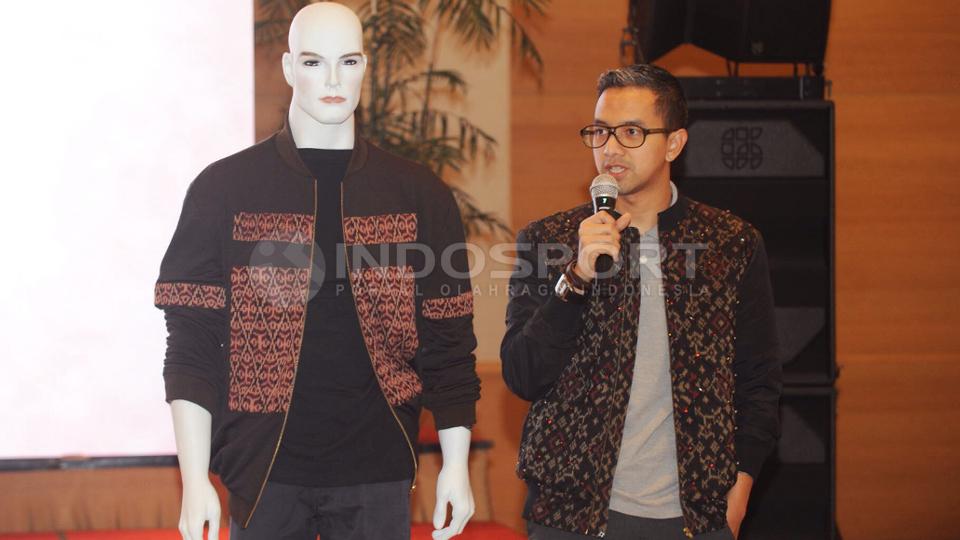 Didiet Maulana saat ditemui dalam peluncuran jaket signature tenun di Hotel JS Luwansa, Jakarta, Selasa (17/03/15).