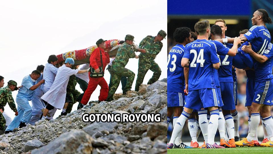 Meme Didier Drogba kala dibobong para pemain Chelsea lainnya. 