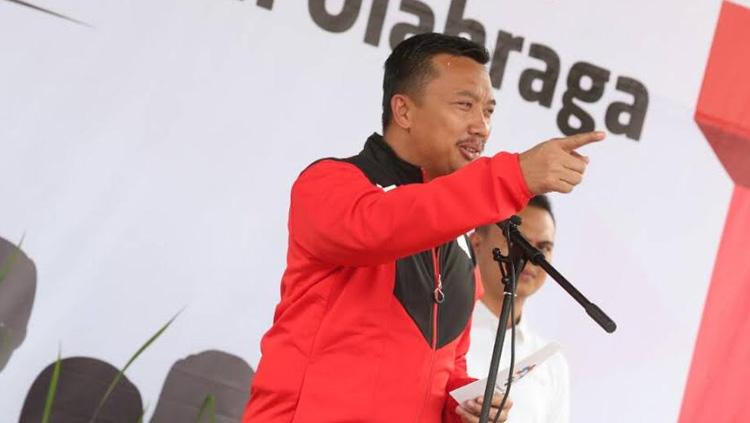 Menpora, Imam Nahrawi saat mengambil sumpah dan melantik Pejabat Administrator dan Pengawas di lingkungan Kemenpora, Jumat (19/05/17). Copyright: Info Kemenpora