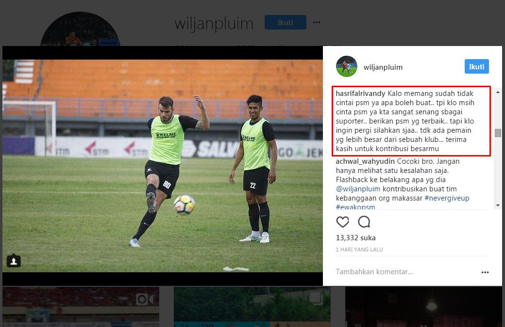 Komentar warganet di akun Instagram Pluim Copyright: Instagram