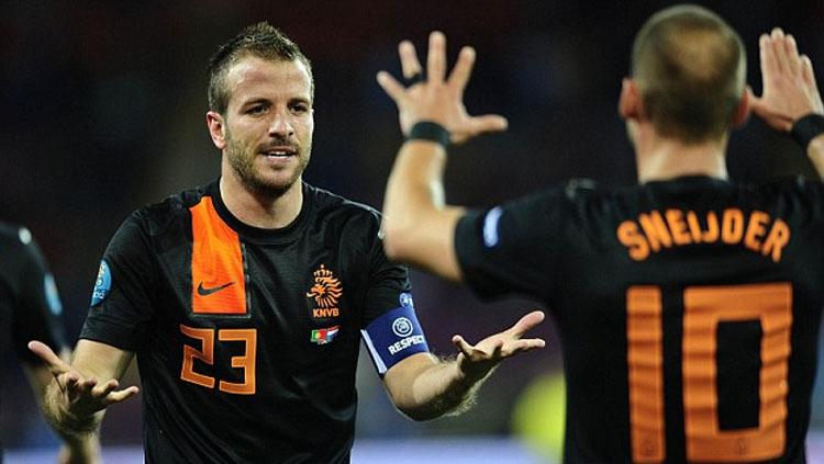 Rafael van der Vaart dan Wesley Sneider Copyright: dailymail