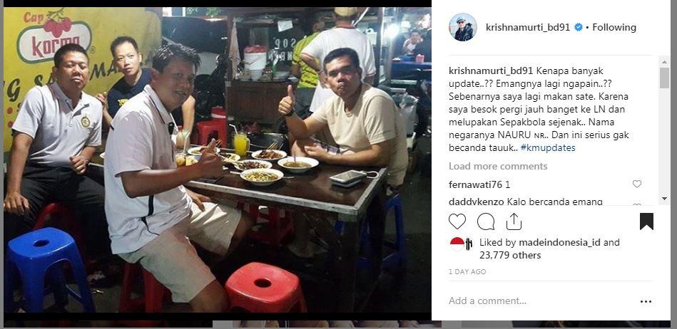 Krisna Murti pamit dari sepak bola Indonesia Copyright: Instagram/krisna murti