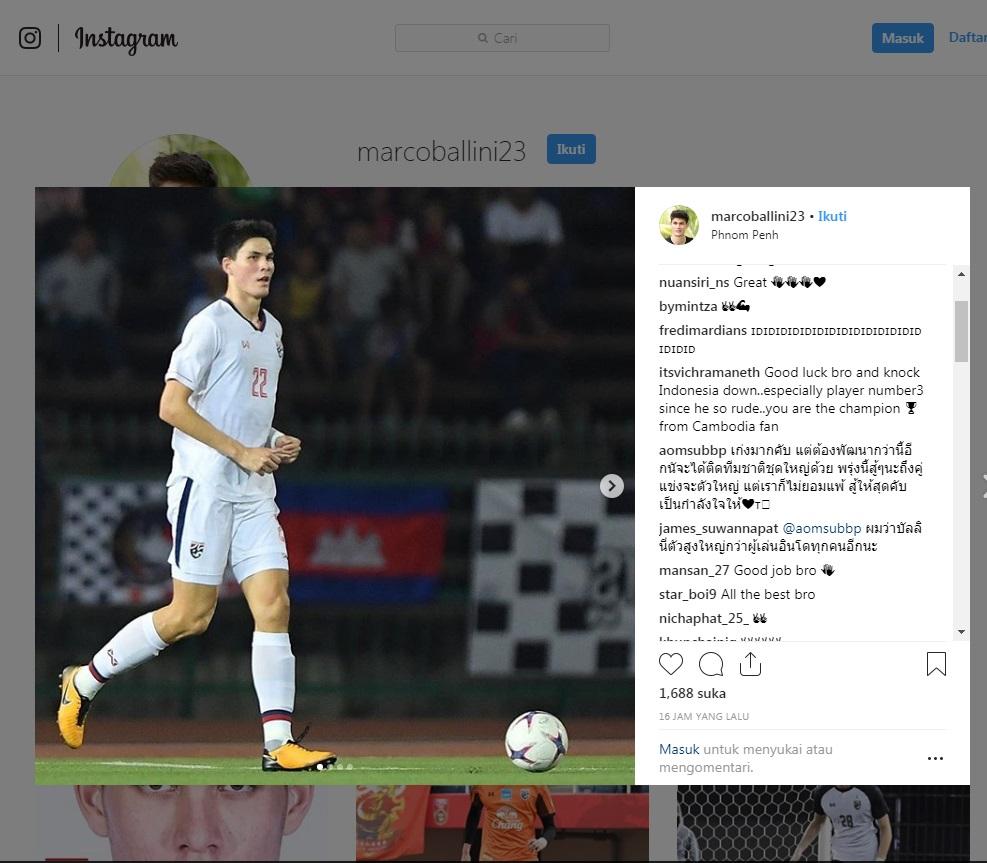 Unggahan teranyar Marco Ballini Copyright: Instagram
