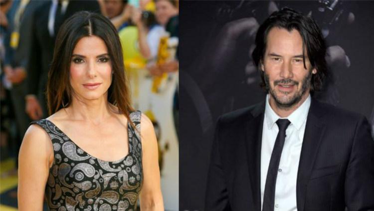 Aktris Sandra Bullock dan aktor Keanu Reeves (pemeran John Wick). Copyright: Istimewa