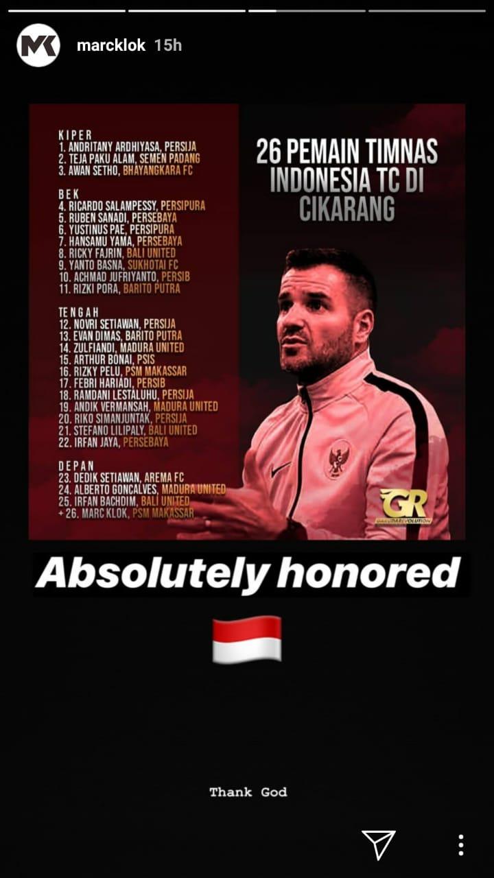 Reaksi Marc Klok Usai Dipanggil Timnas Indonesia Copyright: https://www.instagram.com/marcklok/