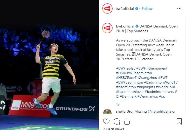 BWF Kenang Smash Mematikan Marcus Gideon Copyright: IG BWF