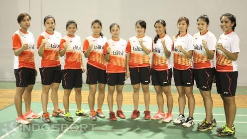 Tim Uber Cup 2016 melakukan sesi foto memgenakan jersey timnas terbaru. Copyright: &copy; Herry Ibrahim/INDOSPORT