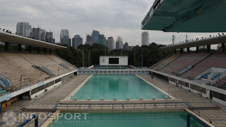 Kolam tanding ternyata hanya memiliki 8 lintasan yang tidak dapat digunakan untuk pertandingan internasional. Copyright: &copy; Herry Ibrahim/INDOSPORT