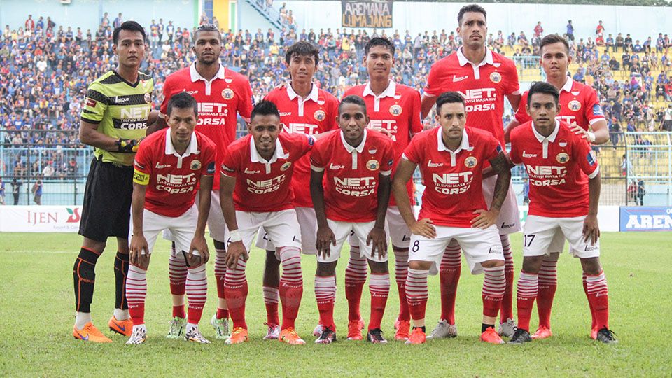 Skuat Persija Jakarta saat uji coba lawan Arema. Copyright: &copy; Ian Setiawan/INDOSPORT