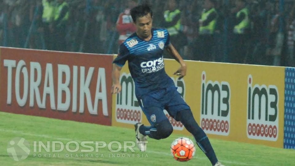 Arema FC telah memutuskan akan meminjamkan kembali Sunarto ke klub lain. Copyright: © Ian Setiawan/INDOSPORT