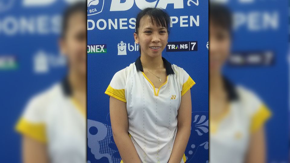 Lyanny Mainaky saat bermain di BCA Indonesia Open beberapa waktu lalu. Copyright: © Lanjar Wiratri/INDOSPORT