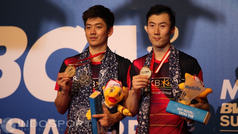 Yoo Yeon-seong dan Lee Yong-dae. Copyright: © Herry Ibrahim/INDOSPORT