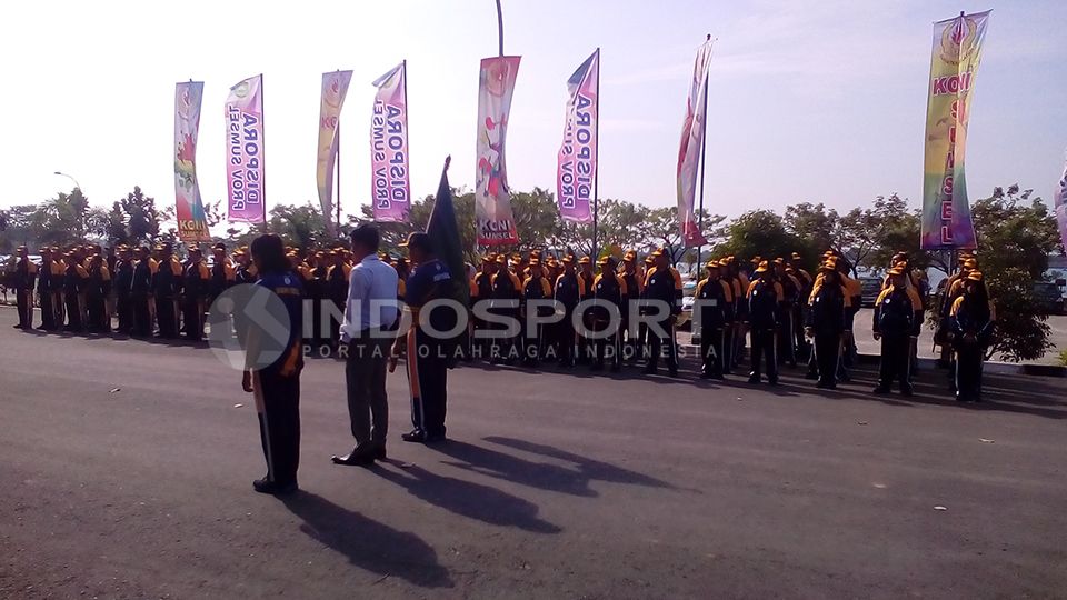 Pelepasan kontingen Sumatera Selatan untuk PON Jabar 2016. Copyright: © Muhammad Effendi/INDOSPORT