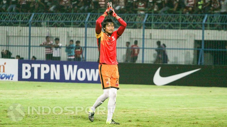 Kiper Madura United, Hery Prasetyo Copyright: © Ian Setiawan/INDOSPORT