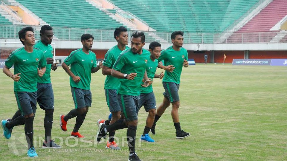 Timnas Indonesia saat pemusatan latihan di Stadion Maguwoharjo, Sleman, Yogyakarta. Copyright: &copy; Prima Pribadi/INDOSPORT