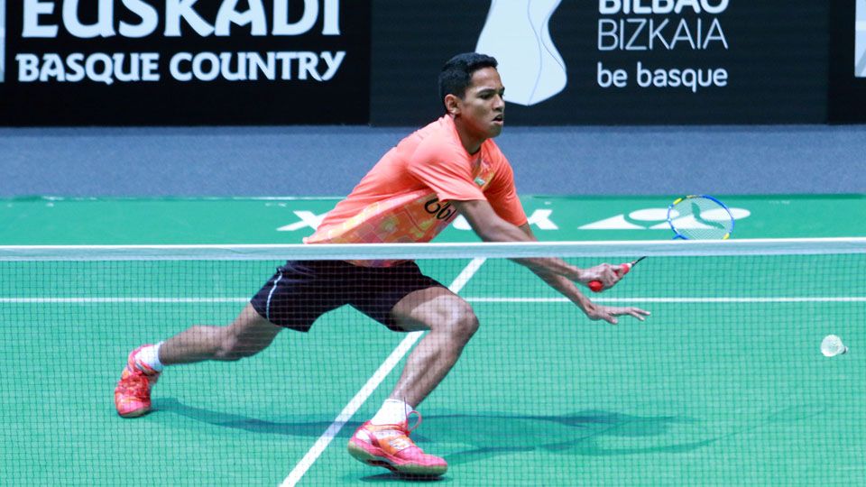 Chico Aura Dwi Wardoyo berhasil meraih kemenangan susah payah atas Joran Kweekel di babak 16 besar Spain Masters 2021, Kamis (20/05/21). Copyright: © PBSI