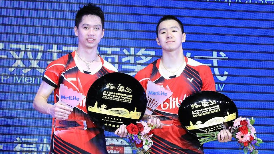 Ganda Putra Indonesia, Kevin Sanjaya Sukamuljo/Marcus Fernaldi Gideon akan berhadapan dengan Takuro Hoki/Yugo Kobayashi di babak pertama China Open 2019. Copyright: © HUMAS PBSI