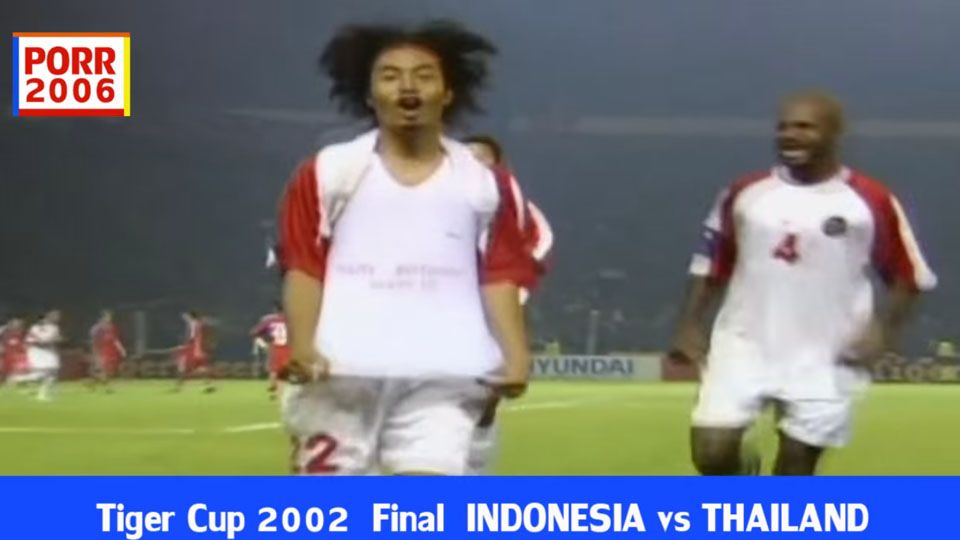 Gendut Doni melakukan selebrasi setelah mencetak gol penyeimbang. Copyright: © INTERNET