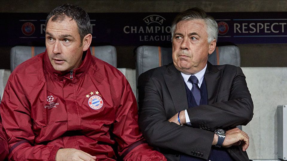 Assisten pelatih, Paul Clement (kiri) dan Carlo Ancelotti Copyright: © TF-Images/Getty Images